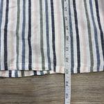 Caslon  Blouse Womens Size Small Linen Stripe Vneck Shirt Lightweight Photo 5
