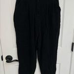 ASOS  Design Black Linen Blend Lining High Rise Pants Women’s Petite Size 4 Photo 0