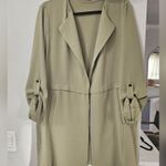 Philosophy Green Duster Trench Coat with Wide Collar and Adjustable Sleeves 1X Photo 1