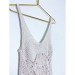 ZARA  Cream Open Knit Crochet Mini Dress Size Medium Bohemian Beach Photo 6