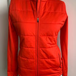 Lole  Just Cardigan women’s small orange quilted full zip Photo 0
