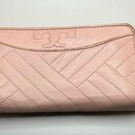 Tory Burch A Rare HTF Vintage  Soft Pink Leather Zip Around Beautiful Wallet Photo 0