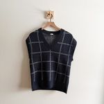 A New Day Navy Plaid Sweater Vest Size S Photo 3