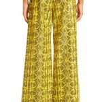 Alice + Olivia  Eric High Waist Snake Embossed Faux Leather Wide Leg Pants Photo 1