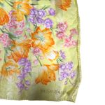 YSL Yves Saint Laurent Yellow Pink Purple Floral Square Scarf Handkerchief Photo 3