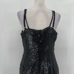 Grace Karin  Silver Sequin Dress Sz L Holiday Glam Clubwear Ruched Sparkly NYE Photo 8