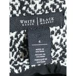 White House | Black Market WHBM Black White Abstract Knee Length Pencil Skirt 4 Career Sophisticated Modest Photo 5