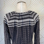 Anthropologie Holding Horses Printed Tunic Dress Embroidered Gray Size Medium Photo 6