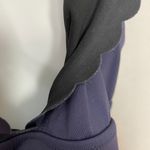 J.Crew  Swimsuit One Piece Scalloped Neckline Deep V-Neck Size 10 Navy Blue‎ Photo 11