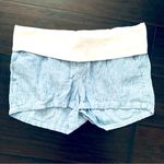 Old Navy  Blue & White Striped Linen-Blend Maternity Shorts | Size: S Photo 0