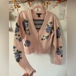 Forever 21  Pink and purple Floral Cardigan Photo 4