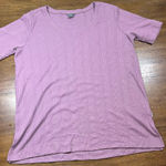 Eddie Bauer  Size L Purple Women's Mountain Town Short Sleeve Textured Top Photo 0