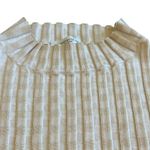 Lafayette 148 Gingham Responsible Matte Crepe Short Sleeve Sweater Stretch XS White Photo 2