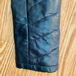 French Connection Black Quilted Leather Moto Jacket Womens Medium Photo 4