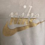Nike Tan and Metallic Sportswear Clash Cropped Hoodie in Guava Ice Size L Photo 1