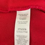Chico's Women Cardigan M Red Open Front Stretch Jacket Career Office Travel Event Photo 9
