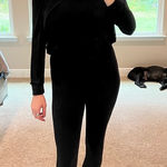 New Ribbed Black Off Shoulder Jumpsuit Romper Photo 0