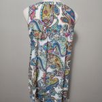 cupio  multicolored paisley sleeveless button down tunic size medium Photo 4