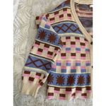 La Regale LA Hearts Heartbreaker Cardigan VNeck‎  Sweater Large Multicolor Photo 3