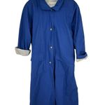Jones New York Vintage Jones Of New York Royal Blue Long Chore Coat Trench Made In The USA Photo 0