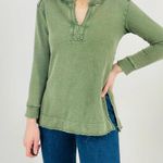 Anthropologie  Pilcro Split-Hem Tunic Top in Moss Green Size XXS Photo 12