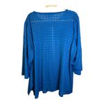 Ming Wang  Sweater Women's Size 2X Cardigan Knit‎ Office Business Blue Photo 1