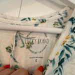 Lucky Brand  white cotton scoop neck floral leaf print tshirt small Photo 4