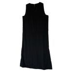 J.Crew  Black Maxi Dress Side Slit Maxi Tank Dress Black Small Photo 1