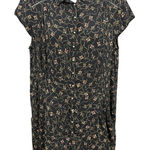 Free People Women's Floral PrintRomper Button Front Short Sleeve Black Size S Photo 0