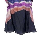 Chufy Northern Lights Kaia Navy Watercolor Top size Small Ruffle Tie Dye Stripes Blue Photo 6