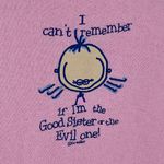 LIVE OUT LOUD Y2K Pink Good Sister Or The Evil One Short Sleeve Graphic Tee Photo 3