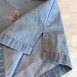 Vintage lightweight denim jumper dress with embroidered flowers size large Photo 6