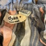 Dylan NWOT  Blue Multicolor Stripe Short Sleeve Blouse Women’s Size XS Photo 4