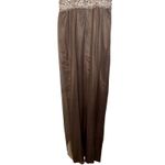 NWT Mandalay Brown Silk Beaded Sequin Maxi Long Gown Evening Formal Dress Size 8 Photo 8