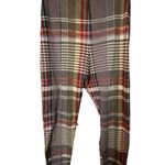 Free People  Women's Size 8 Plaiid Zip Up Skinny Fit Pants Multicolor Stretch Photo 1
