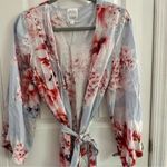 Plum Pretty Sugar Floral Rayon Bridal Robe Women’s XS Photo 1