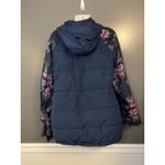 Burton Jacket Womens Small Blue Floral Living Lining Thermolite Hooded Snowboard Photo 4