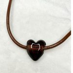 Capelli New York NEW Free People Under The Sea Collar Choker Glass Heart Pendant Bohemian Neutral Photo 1