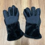Lands' End  Black Winter Faux Fur Smart Touch Gloves Womens Size Large Photo 1
