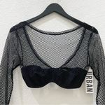 Urban Outfitters UO Out From Under Overdrive Mesh Long Sleeve Top on Black Size S NWT Photo 4