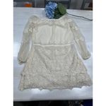 Chaser  Embroidered Lace Mini Dress Bohemian Drawstring Waist Cream M‎ Photo 6