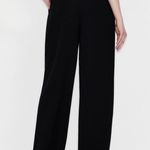 Armani Exchange  Black Elastic Waist Trousers, Wide Leg Size 8 NWT Retail $480 Photo 3