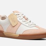 Clarks NWB  Leather Craftmatch Lo Sneaker Pale Peach‎ Size Women 9.5 School Retro Photo 0