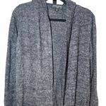 Barefoot Dreams  CozyChic Lite Hooded Cardigan Open Front Gray Size Medium Photo 2