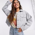 Boyish  Harvey cropped denim jean jacket light grey size Small Photo 0