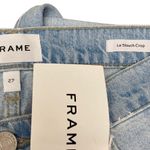 frame denim NEW FRAME Le Slouch Crop Split Screen Denim Jeans Size 27 Photo 4