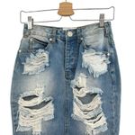One Teaspoon 2020 Denim Skirt Distressed High Waist Superfitted Size 25 Photo 3
