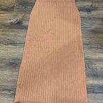 Free People Beach to Night Midi Ribbed Skirt Rust Orange XS Photo 1
