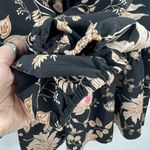 Sanctuary  Sz S Flora Babydoll Dress Short V-Neck Long Sleeve Black Floral Tiered Photo 4