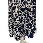 Boutique Haani | Artsy Abstract Swing Dress with Ribbon Waist Tie Size Small Midi Modest Photo 10